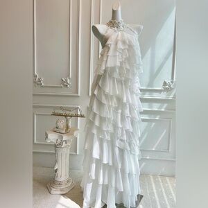 White Backless Dress